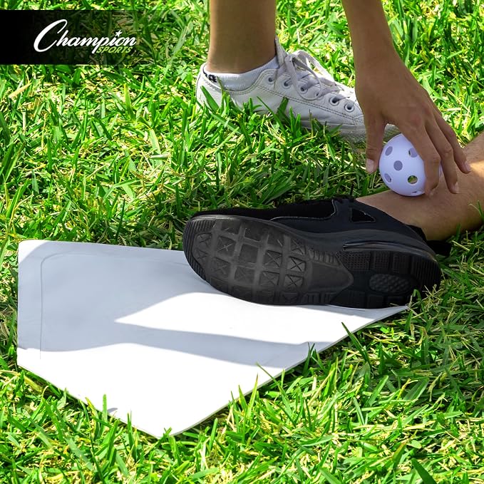 Champion Sports Throw Down Base Sets – Durable Baseball & Softball Practice Bases for Indoor & Outdoor Training