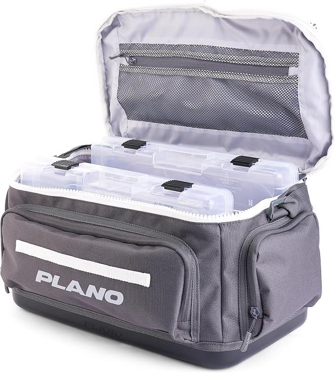 Plano Weekend 3700 Tackle Bag, Cutting-Edge Fishing Tackle Bag, Molded Waterproof Base, Spacious Storage, Die Cut Tool Sleeves, Daisy Chain Attachment Points
