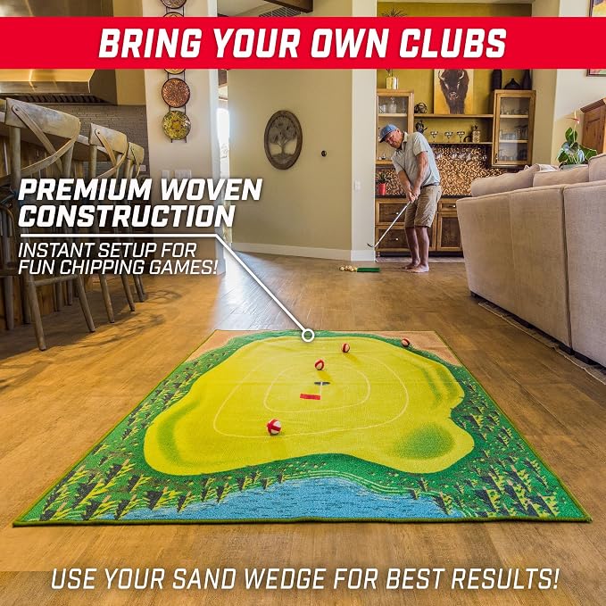 The Original GoSports Chip N' Stick - Choose Classic, Darts or Islands - Giant Golf Games with Balls and Chipping Mat