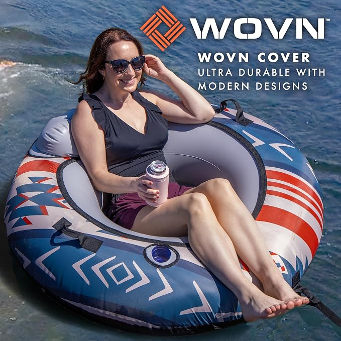 GoSports WOVN River Tube with Premium Canvas Cover - Heavy Duty Float for Rivers, Lakes, & Pools - Mesa