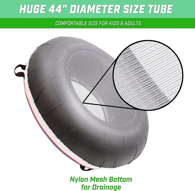 GoSports 44 Inch Heavy-Duty River Tube with Premium Canvas Cover - Commercial Grade River Tube - Stars & Stripes