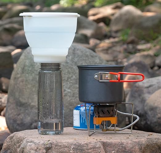 Personal Water Filter Pack with Replacements - Water Purifier Survival Gear- Portable Water Filtration System - Removable Water Filter Hiking Camping Emergency Preparedness - Straw