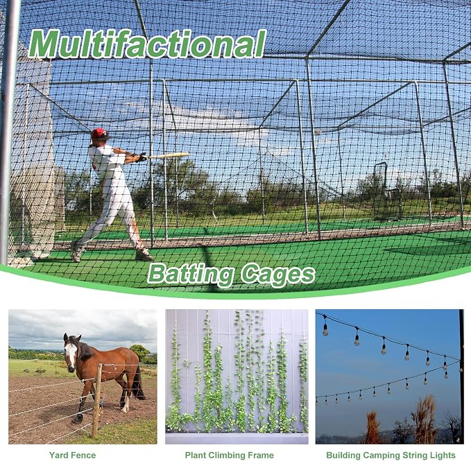 Batting Cage-Netting Wire Tension Kit for 55ft/70ft,Adjustable Batting Cage Suspension Net Kit, Batting Cage Net Hanging Kit for Baseball and Softball