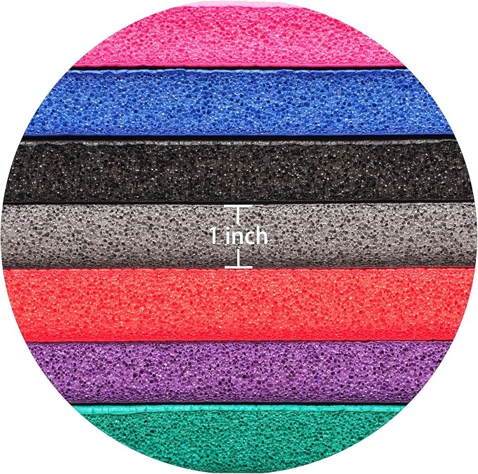 Signature Fitness Extra Thick High-Density Foam Yoga Mat – Multiple Thicknesses (1/2" & 1") / Multiple Colors – Double-Sided Non-Slip Surface – with Carrying Strap for Pilates, Yoga & Home Workouts