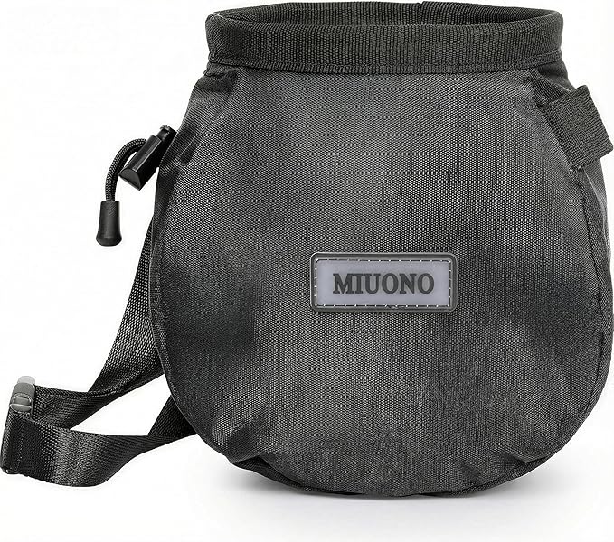 Chalk Bag for Rock Climbing, Climbing Chalk Bag with 2 Refillable Chalk Balls and Carabiner Clip, Brush Loop and Zippered Pocket for Bouldering, Gym, Cross Fit, Weight Lifting, Disc Golf