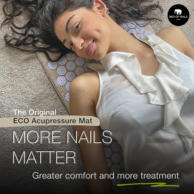 Bed of Nails ECO Mat Original Bon Acupressure Mat Design with 8820 Precision Nails, 29 x 16 x 1"