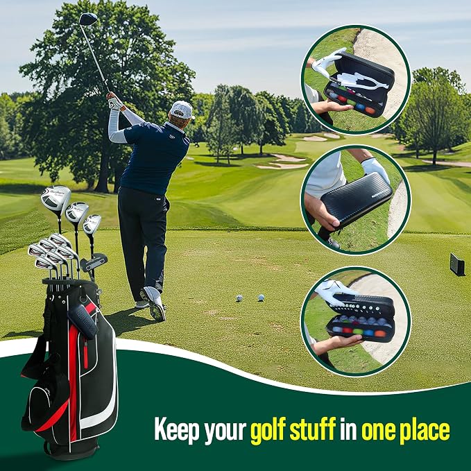 Golf Glove holder case Golf Glove caddy Golf Bag Accessories for Men Golf Accessories Bag Golf essentials for men Golf ball holder Golf Organizer Golf glove case golf ball bag