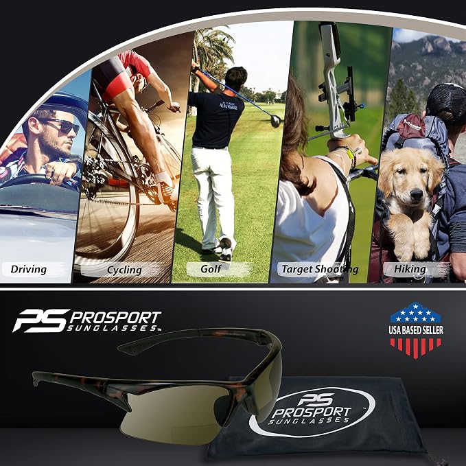 proSPORT BIFOCAL Sunglasses Readers Men Women Sport Cycling Running Fishing Golfing Riding Driving +1.50 to +3.00