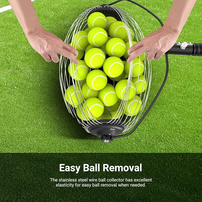 NEEWER Tennis Ball Pickleball Collector Roller, No Bending Over Quick Rolling Picker for Up to 40 Tennis Balls