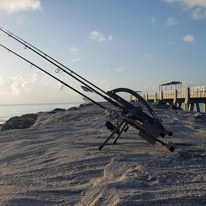 Rod-Runner Fishing Rod Rack - Express 3 Fishing Rod Carrier - Gray