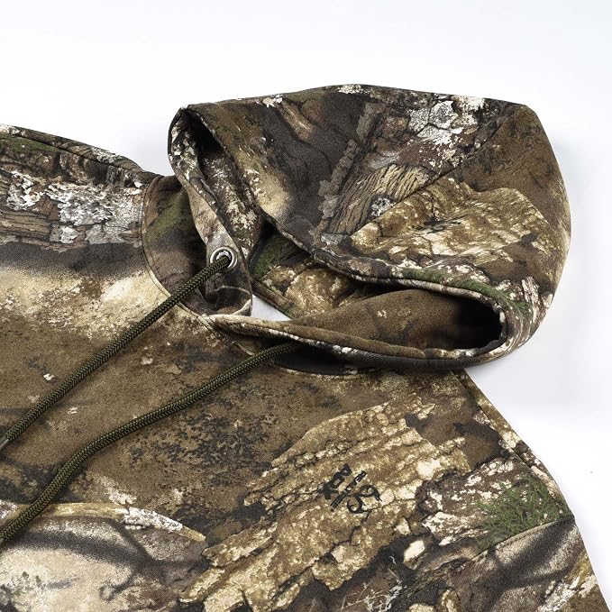Bell Rangers Realtree APX Camo Hoodie Men & Women - Premium Fleece Hunting Gear with Zippered Pocket