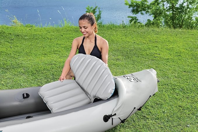 Bestway Hydro Force Inflatable Kayak Set | Includes Seat, Paddle, Hand Pump, Storage Carry Bag | Great for Adults, Kids and Families
