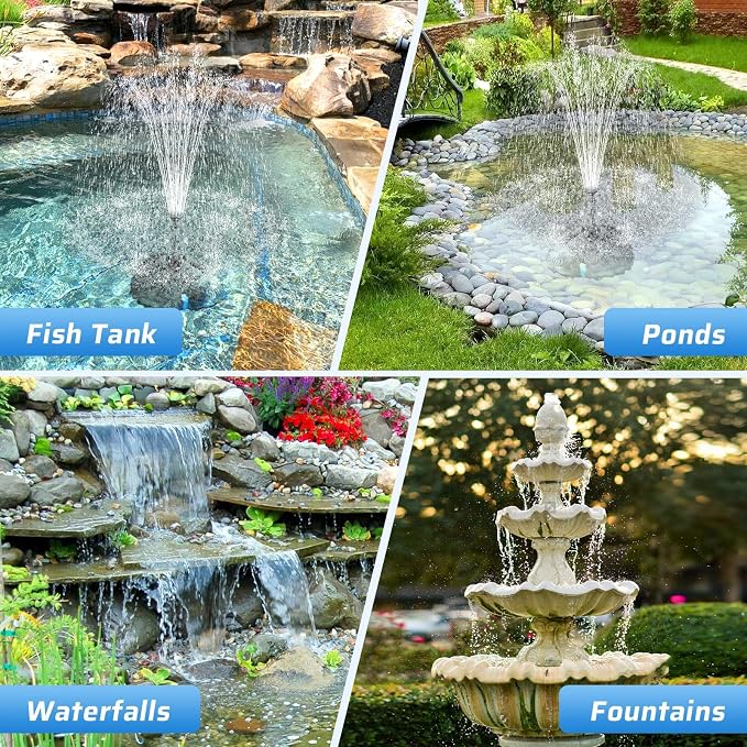 Antfraer Pond Filter with U-V Clarifier & 660GPH Fountain Pump Kit - Pond Filter Box for 1180 Gallon Outdoor Ponds, Koi Ponds, Waterfalls & Aquariums (Corded Electric)