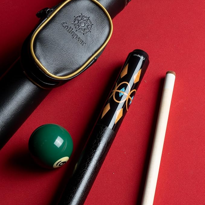 Collapsar CA Pool Stick with 1X1 Hard Case,58" Maple Professional Billiard Cue Stick,19-21 oz Pool Cue Set