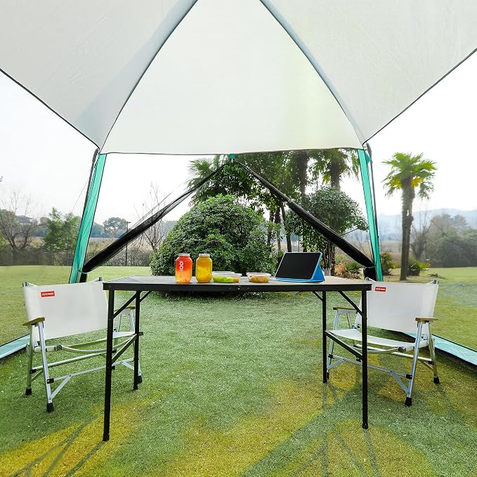GREGIN Screen House Room 11x11 Ft Mesh Net Tent Canopy Shelter Gazebo, Easy Setup & Waterproof & Sunshade, Suitable for Camping Trip, Backyard, Beach, Picnic