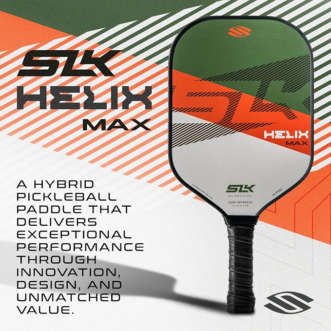 Selkirk Sport SLK Helix Pro Pickleball Paddle | Thermoformed Carbon Fiber Pickleball Paddles with Carbon Fiber & Fiberglass Hybrid Face | Unmatched Control