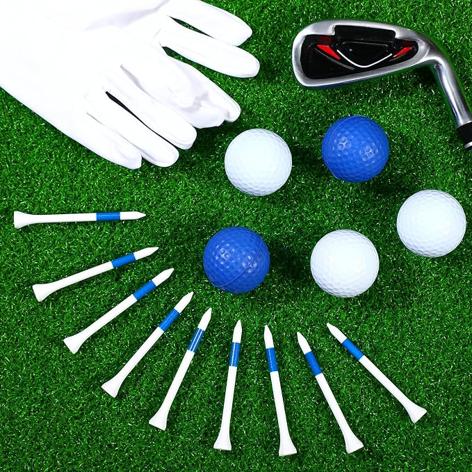Mudder Golf Tees Bulk Wooden Bamboo Golf Tees Multicolor Wood for Men Balls Accessories