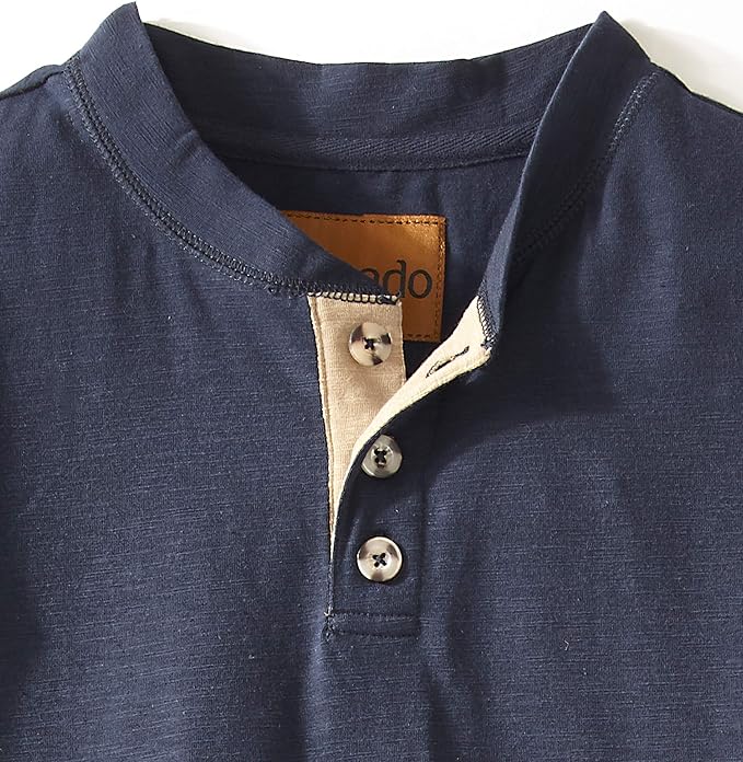 Venado Henley Long Sleeve Shirts for Men - Mens Henley with Flex Material