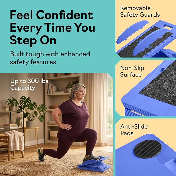 Slant Boards for Exercise – Slant Board with 7 Incline Angles – Transforms Into a Balance Board – Premium Calf Stretcher and Wobble Board for Effective Calf Stretching and Squats