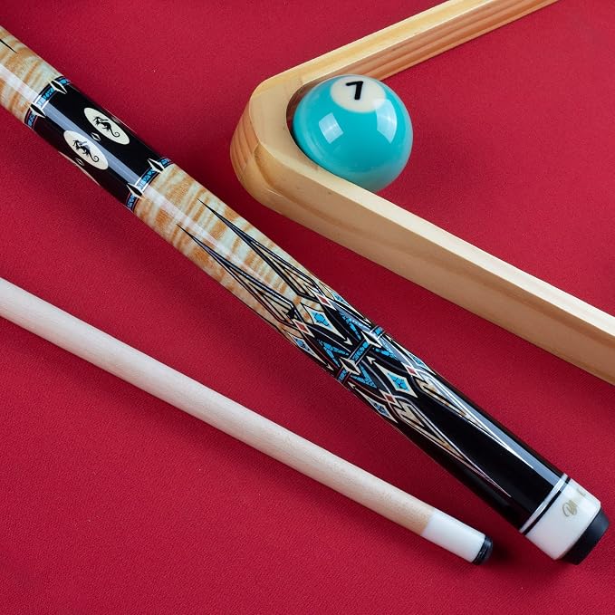 Billmart Pool Cue Stick, Low Deflection Shaft Billiard Cue Sticks with Hard Case, Pool Table Sticks Queue, 19-21 oz Pool Que