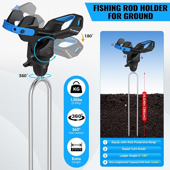 PLUSINNO Fishing Gear,Full Fishing Pole kit Include Fishing Rod and Reel Combo, Tackle Box with Fishing Lures, Fishing Accessories, Fishing Pliers,Fishing Gifts for Men with Fishing Tool Kit