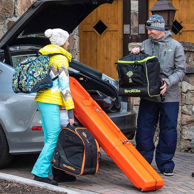 Sportube Series 1 Ski Case – Protective Travel Case for One Pair of Alpine Skis and Gear or Two Pairs of Nordic Skis and Gear