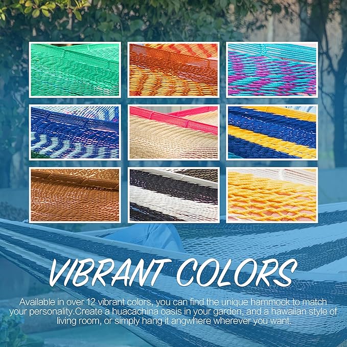 PNAEUT Handwoven Mayan Hammock, Thick Soft Rope Double Hammock for Outdoor Outside & Indoor, 600 lbs Capacity Heavy-Duty, Includes Tree Straps, Carabiners & Carrying Bag (Mauve Purple, X-Large)