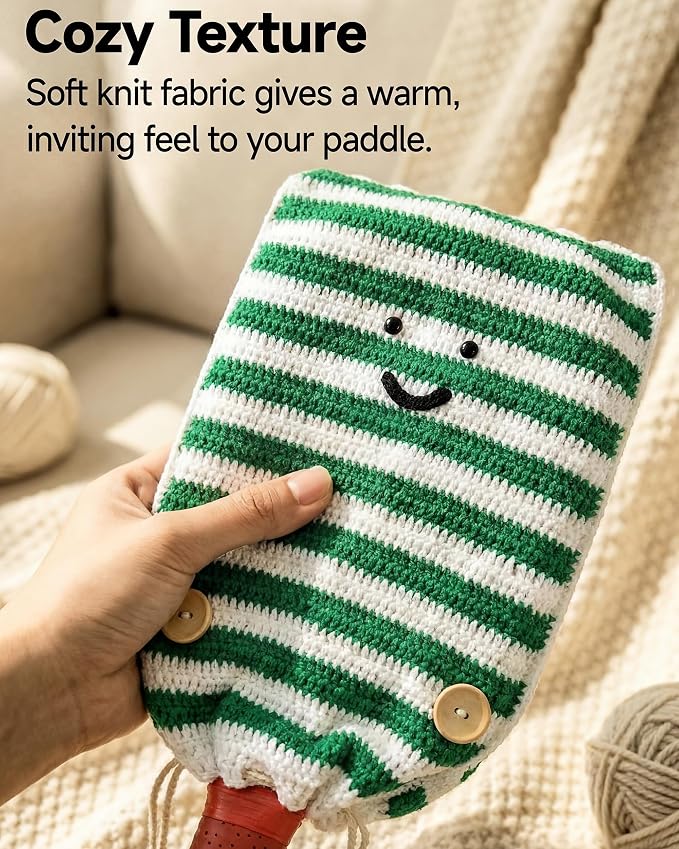 Crochet Pickleball Paddle Cover Gift - Handmade Case for Women&Men - Cute Accessories with Prensent Bag - Ready to Wrap for Players, Friends & Family, Thoughtful Holiday Crochet Set