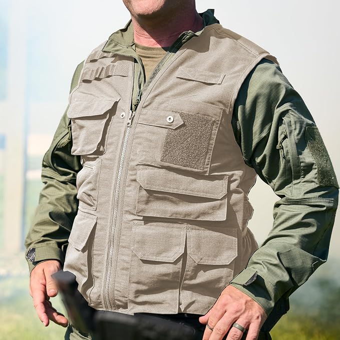 Edgetec Outdoor Utility Vest, Fishing, Hunting, Tactical Ripstop