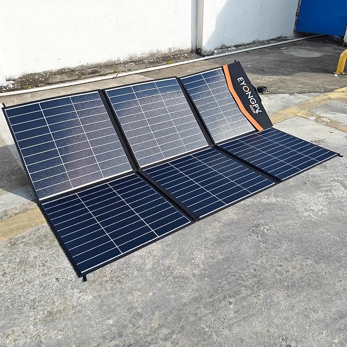 EYONGPV 400W Portable Solar Panel, 26% HPBC Cells, Foldable Solar Charger, 15ft (4.5m) Cable, 30A Anderson Output, IP65 Waterproof for RV Camping, for EcoFlow, Anker, Jackery, Bluetti Power Station
