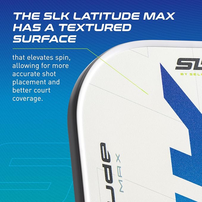 Selkirk Sport SLK Latitude 13mm Pickleball Paddle | Graphite Face with SpinFlex Surface & SX4 Polymer Core | Lightweight Pickleball Paddles for Men & Women | Control, Spin & Power