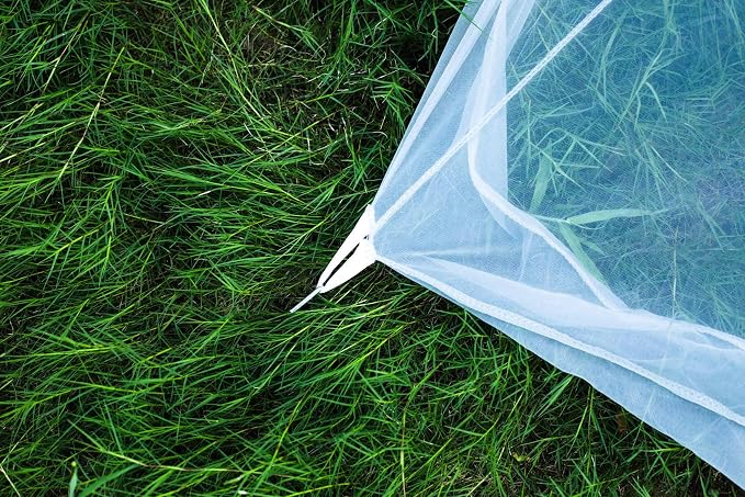 No-See-Ums Camping Mosquito Net Bed Compact and Ultra-Light for Travel，Finest Holes Mesh 2000 Noseeum Netting for Camping and Hiking, Without Sleeping Mat