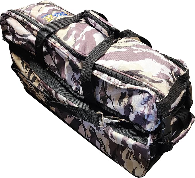 3 Ball Deluxe Bowling Tournament Roller Tote with detachable Shoe and Accessory Bag