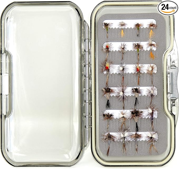 Outdoor Planet Premium Fly Fishing Flies Assortment, 12/24 /48 /66pcs Dry/Wet/Nymph/Streamer Flies, Trout/Bass/Panfish/Salmon Fishing Flies