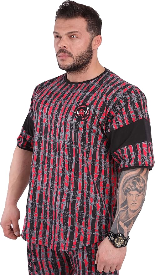 Men's T-Shirt Oversize | Bodybuilding and Fitness Workout Rag Top, Cotton Active Wear Shirt