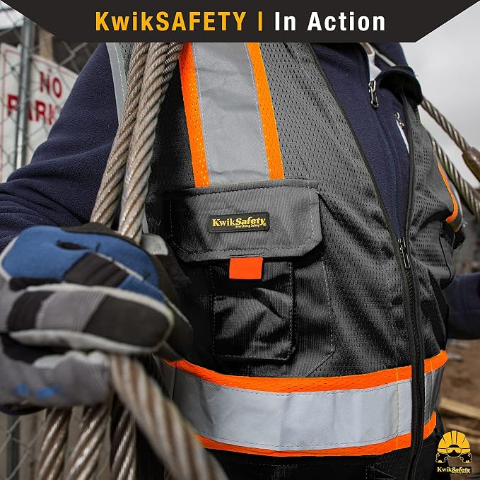 KwikSafety - BIG KAHUNA Safety Vest | Base & Limited Edition | Class 2 Reflective Vest ANSI OSHA Safety Vest for Men