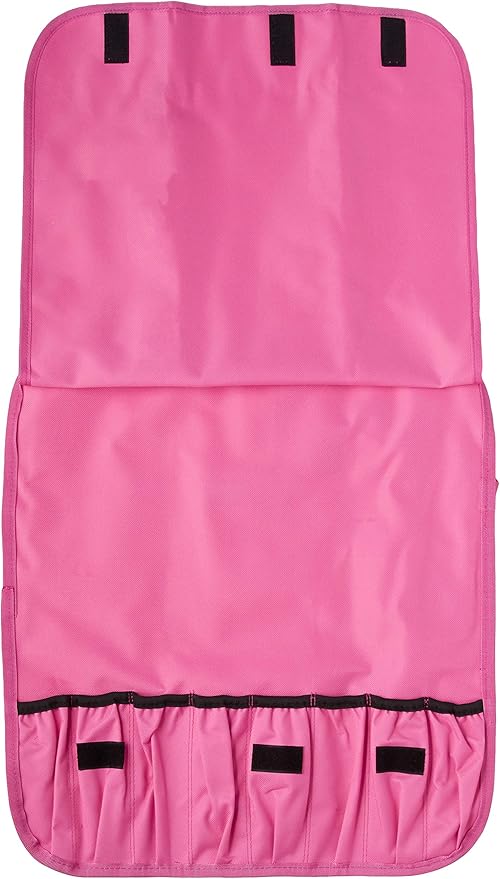 Mercer Culinary 7-Pocket Knife Roll Storage Bag, Pink