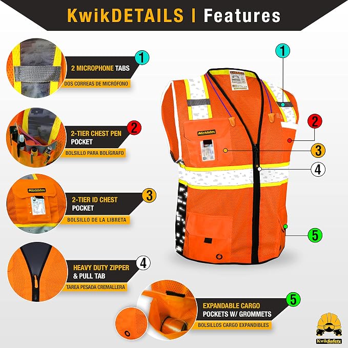 KwikSafety - BIG KAHUNA Safety Vest | Base & Limited Edition | Class 2 Reflective Vest ANSI OSHA Safety Vest for Men