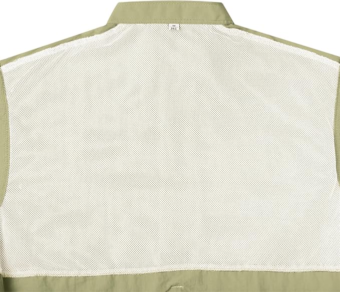 Alimens & Gentle Short Sleeve Fishing Shirt Wicking Fabric Sun Protection Casual Button Down Shirts