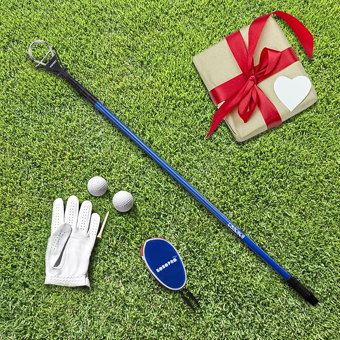 BOBOPRO Golf Ball Retriever Telescopic for Water,12Ft/15Ft Ball Retriever Tool Golf,Stainless Locking Head and Dual-Zip Headcover,Golf Ball Grabber with Non-Slip Handle,Aluminum Extendable Shaft