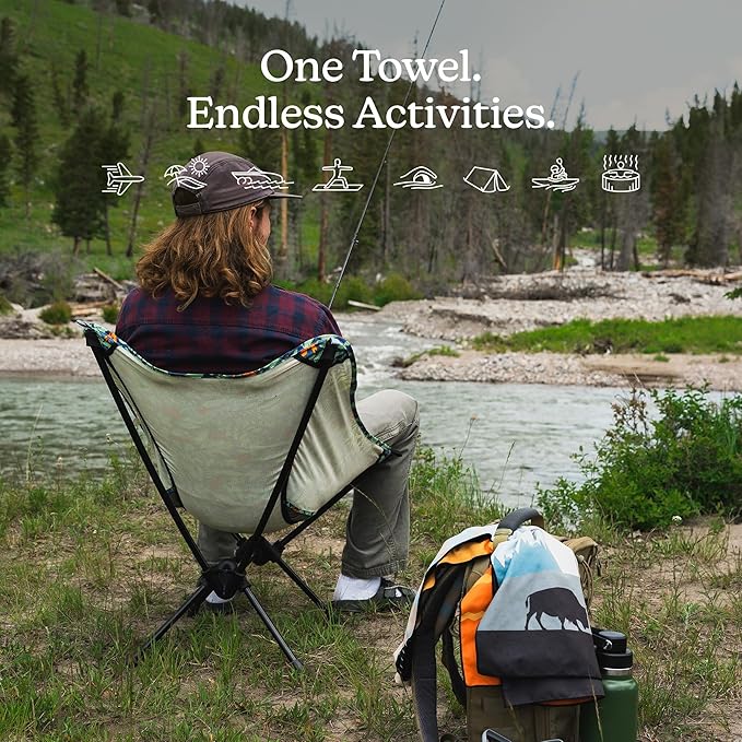 Nomadix Original Towel - National Parks- Perfect for Beach, Pool, Travel, Camping, Yoga - Made with Recycled Materials - Super Absorbent - Sand Resistant