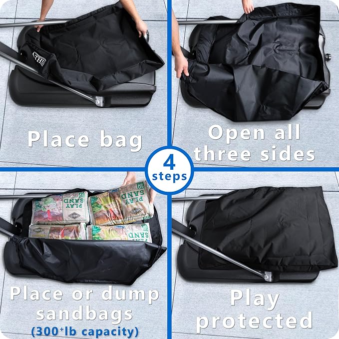 Basketball Hoop Portable Base Anchor Weight Bag to Hold Down Your Portable Basketball Hoop Outdoor Base is Weather Resistant, Sun Fade Resistant