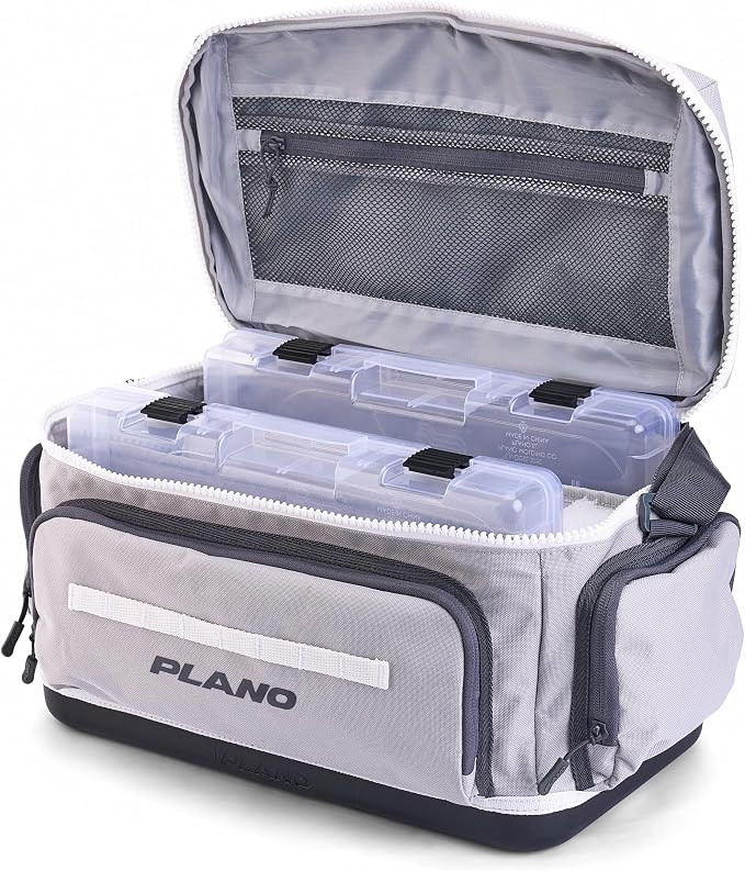Plano Weekend 3700 Tackle Bag, Cutting-Edge Fishing Tackle Bag, Molded Waterproof Base, Spacious Storage, Die Cut Tool Sleeves, Daisy Chain Attachment Points
