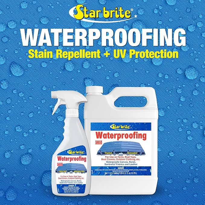 STAR BRITE 081922XX Fabric Waterproofer with Stain Repellent and UV Protection - 22 oz.