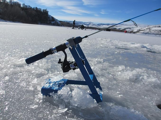 Original Blue Ice Fishing Tip Down-Tip Up- Sensitive to The Slightest Fish Bites- Fits Most Spinning Reels and Some Smaller Straight-Line Reels.