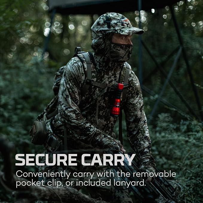 NEBO IllumaTrace Blood Tracker Flashlight | 180 Lumens, 3 Hour Run Time, Rechargeable Tracking Light for Big Game Hunters, Waterproof, High Grip Handle, White Light Mode, Includes USB Charging Cable