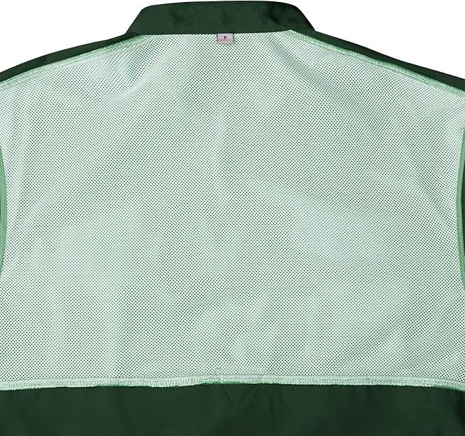 Alimens & Gentle Short Sleeve Fishing Shirt Wicking Fabric Sun Protection Casual Button Down Shirts