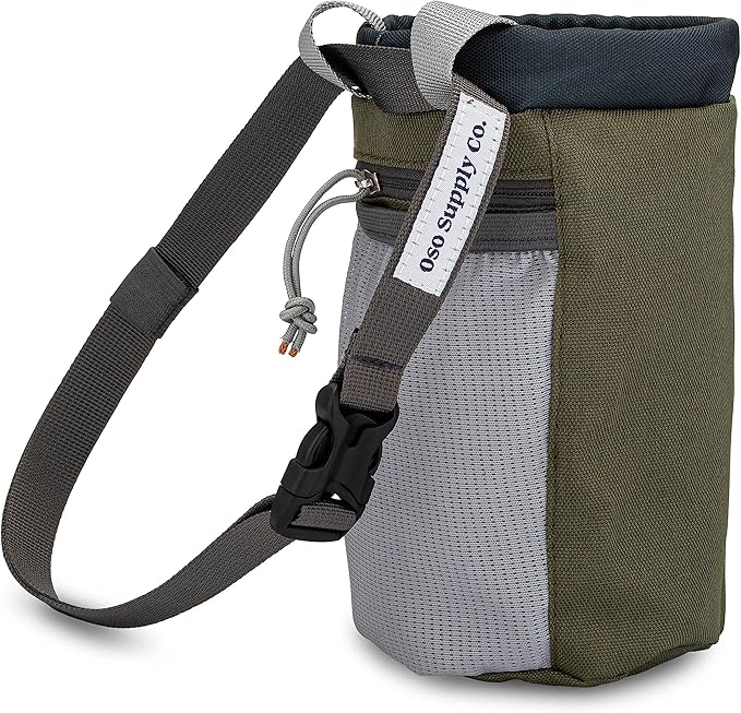 Oso Supply Co - Classic Chalk Bag for Rock Climbing, Bouldering Chalk Bag Bucket with Quick-Clip Belt, Zippered Pockets and Pouch - Perfect Indoor/Outdoor Rock Climbing Gear Equipment