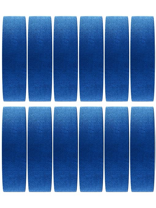 Guard-Tex® Blue Finger Tape 1 in Self-Adhering Cotton Gauze for Healthcare and Trades — No Adhesive No Residue — 12 Rolls x 90 ft — Made in USA Since 1935