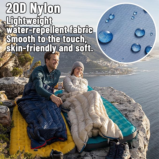 Naturehike Ultralight Down Sleeping Bag for Adults - 85% Down Content & 650 Fill Power Backpacking Sleeping Bag for 42/52℉, Compact, Expendable, Spliceable for Couples, for Hiking Camping Hunting